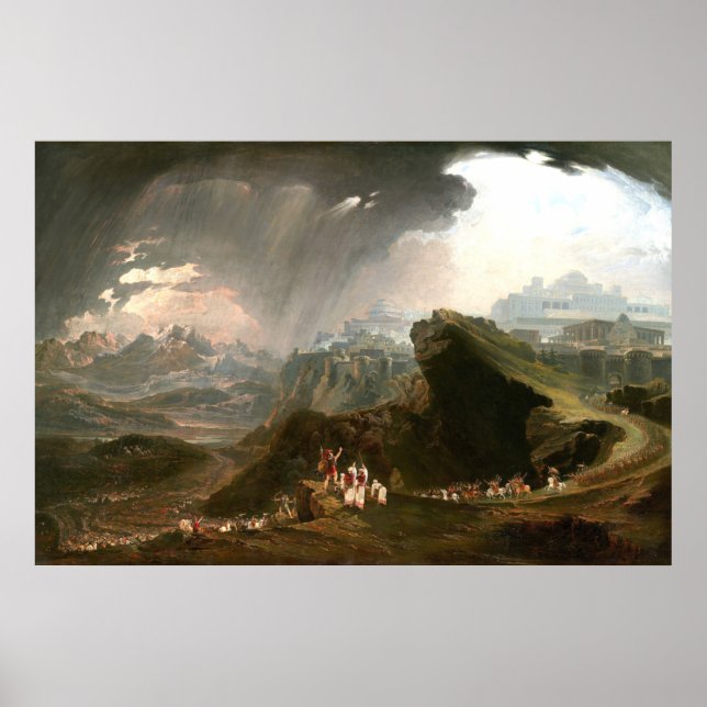 Joshua Commanding the Sun - John Martin Fine Art Poster (Front)