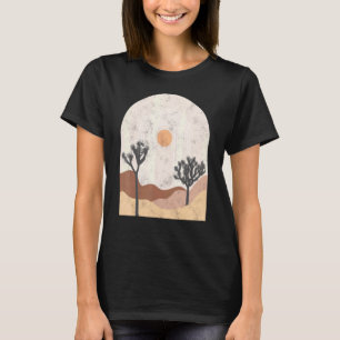 Joshua Mountain Desert Landscape Nature Sunset Wit T-Shirt