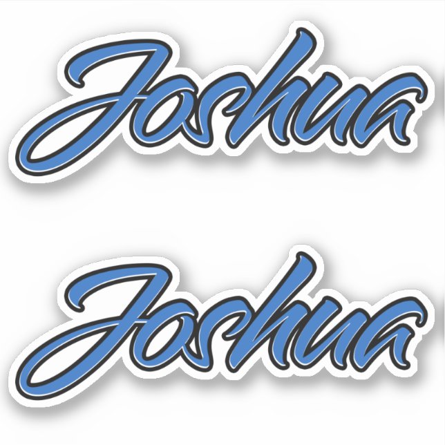 Joshua name blue sticker Sticker Sticker Sticker (Front)