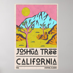 Joshua Tree Art Print Mid-Century Desert Scene