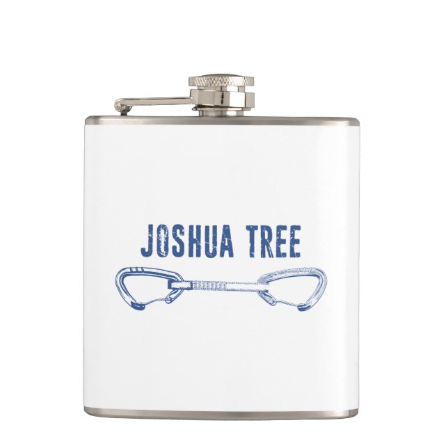 Joshua Tree California Climbing Quickdraw Hip Flask (Front)