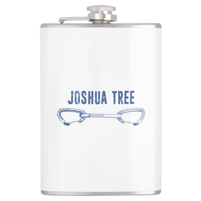 Joshua Tree California Climbing Quickdraw Hip Flask (Front)