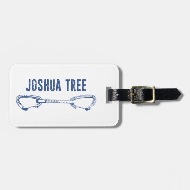 Joshua Tree California Climbing Quickdraw Luggage Tag (Front Horizontal)