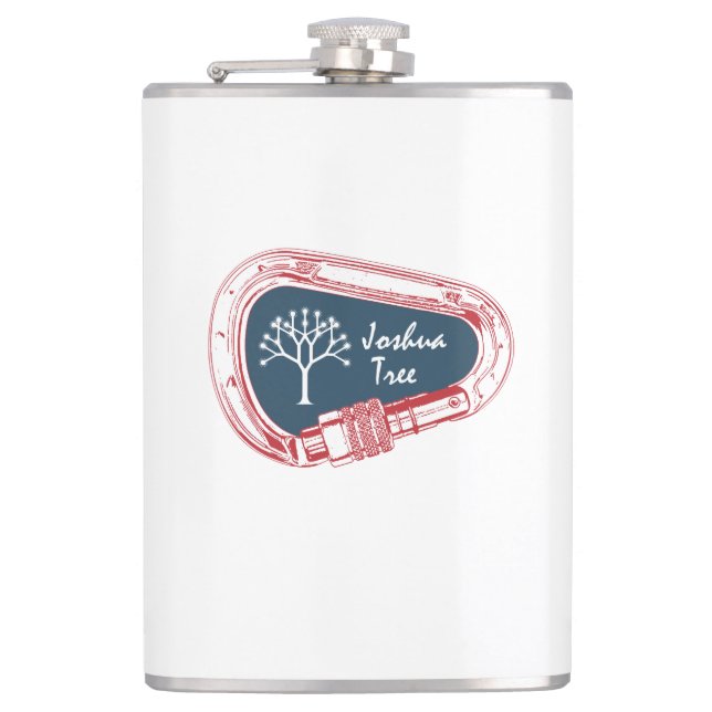 Joshua Tree Climbing Carabiner Hip Flask (Front)