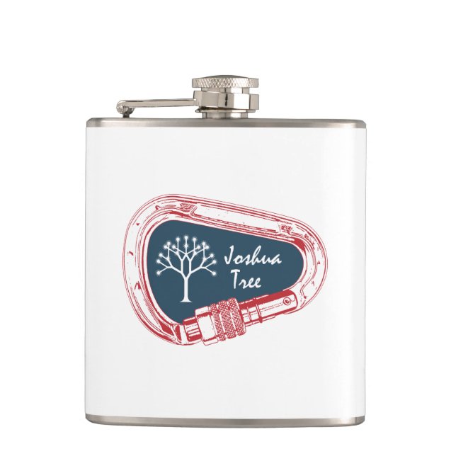 Joshua Tree Climbing Carabiner Hip Flask (Front)