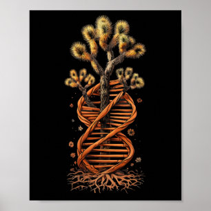 Joshua Tree Dna Nature Art Lover Wildlife Hiking O Poster