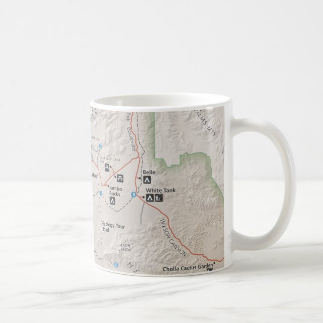 Joshua Tree map mug (Right)