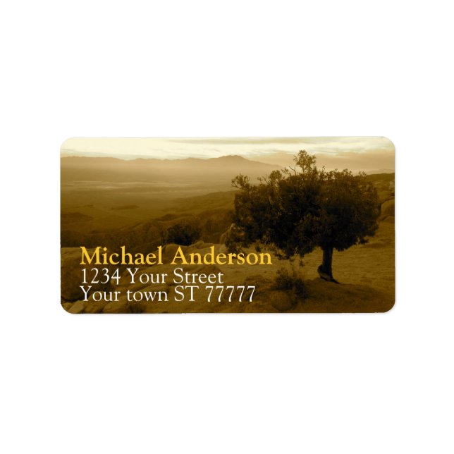 Joshua Tree National Park Address label (Front)