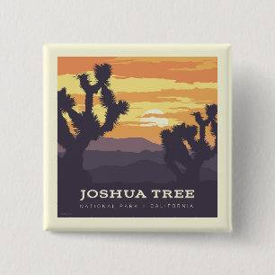 Joshua Tree National Park   California 15 Cm Square Badge