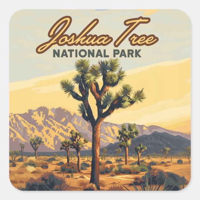Joshua Tree National Park California Desert  Square Sticker (Front)