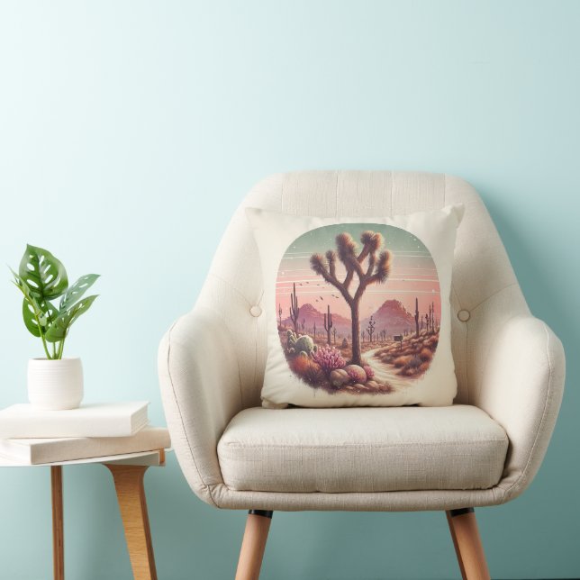 Joshua Tree National Park California Watercolor Cushion (Chair)