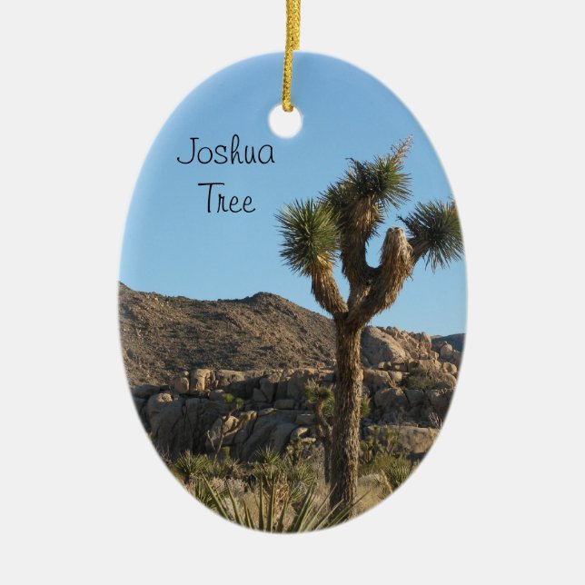 Joshua Tree National Park Ceramic Tree Decoration (Front)