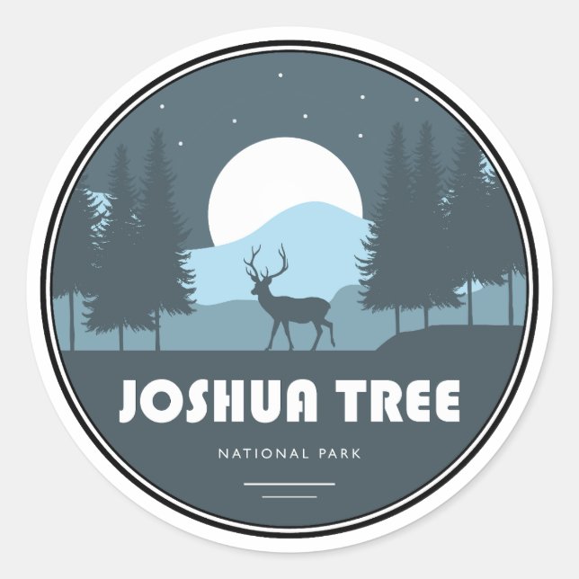 Joshua Tree National Park Deer Classic Round Sticker (Front)