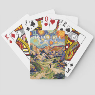 Joshua Tree National Park Hiking Vintage Van Gogh Playing Cards