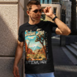 Joshua Tree National Park Illustration Distressed T-Shirt<br><div class="desc">Joshua Tree vector artwork design. The park is named for the region’s twisted,  bristled Joshua trees,  the park straddles the cactus-dotted Colorado Desert and the Mojave Desert.</div>