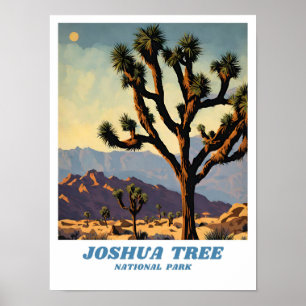 Joshua Tree National Park illustration retro Class Poster