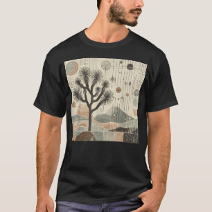 Joshua Tree National Park Line Art Vintage Hiking T-Shirt