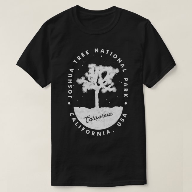 Joshua Tree National Park Night Retro Hipster  T-Shirt (Design Front)