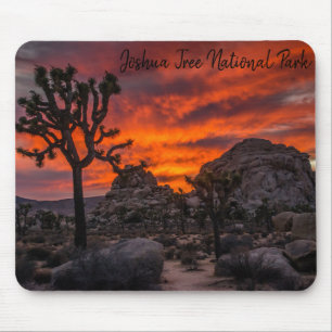 Joshua Tree National Park Red Sunset Mouse Mat