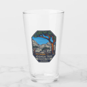 Joshua Tree National Park Retro Emblem Glass