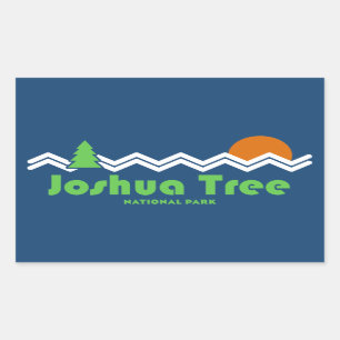 Joshua Tree National Park Retro Rectangular Sticker