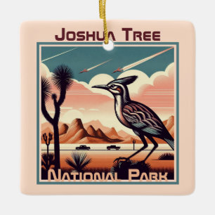 Joshua Tree National Park Retro Souvenir Gift Ceramic Ornament