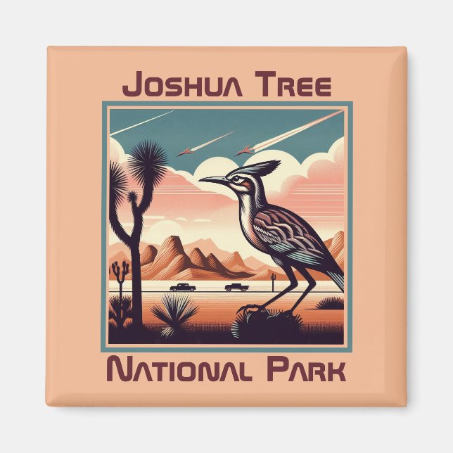 Joshua Tree National Park Retro Souvenir Gift Magnet (Front)