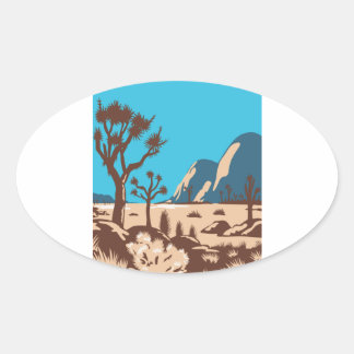Joshua Tree National Park Riverside California Oval Sticker