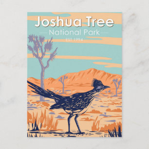 Joshua Tree National Park Roadrunner Vintage Postcard