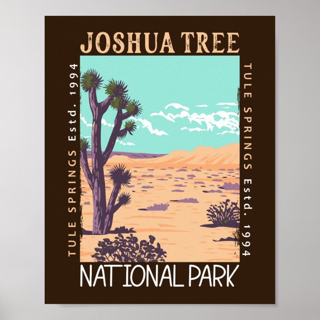 Joshua Tree National Park Tule Springs Distressed  Poster (Front)