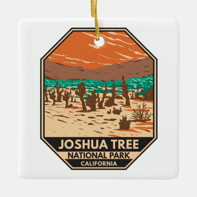 Joshua Tree National Park Turkey Flats Sand Dunes Ceramic Ornament (Front)