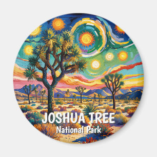 Joshua Tree National Park Van Gogh Colorful Desert Magnet