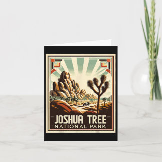 Joshua Tree National Park Vintage Hiking Camping O Card