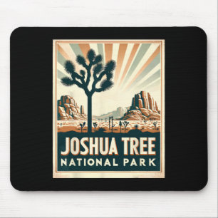 Joshua Tree National Park Vintage Hiking Camping O Mouse Mat