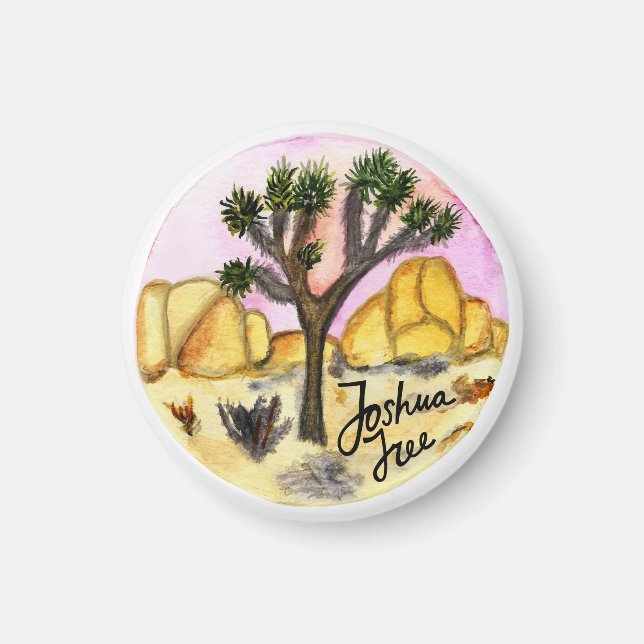 Joshua Tree National Park Watercolor Magnet (Front)