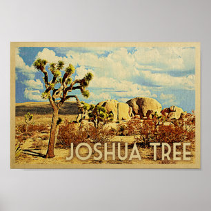 Joshua Tree Poster Vintage Travel National Park