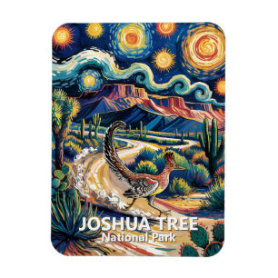 Joshua Tree Roadrunner Colorful Desert Landscape Magnet