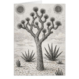 joshua tree sketch desert sketch art