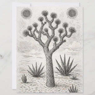 joshua tree sketch desert sketch art