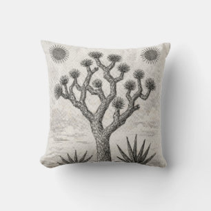 joshua tree sketch desert sketch art cushion