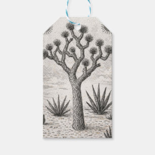 joshua tree sketch desert sketch art gift tags