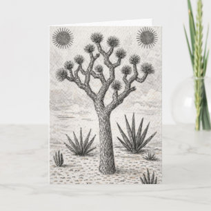 joshua tree sketch desert sketch art holiday card