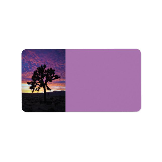 Joshua Tree Sunset Return Address Labels by Reay (Front)