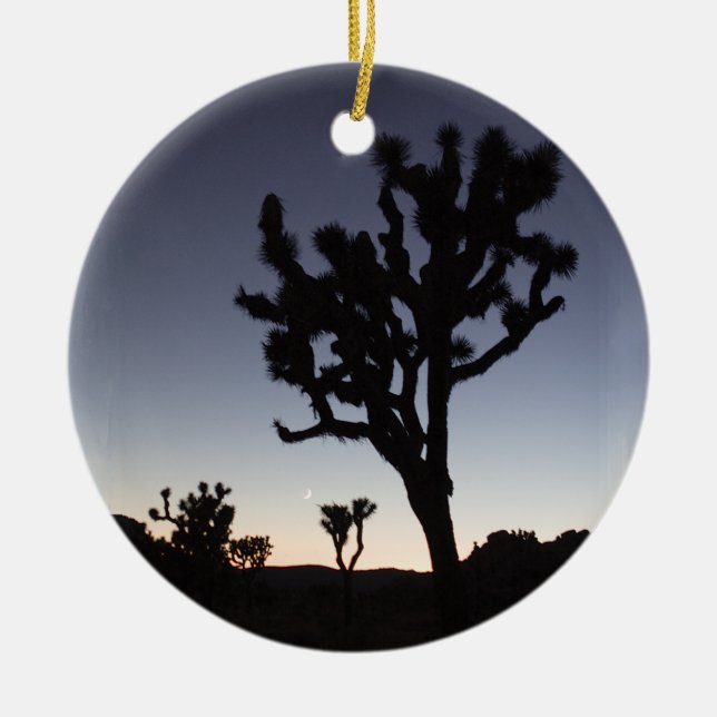 Joshua Tree Twilight Ceramic Tree Decoration (Front)