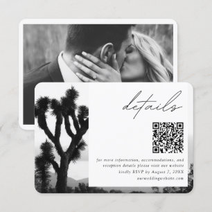 Joshua Tree Wedding Details QR Code RSVP Enclosure Card