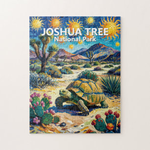 Joshua Tree Wildlife Tortoise Colorful Van Gogh Jigsaw Puzzle