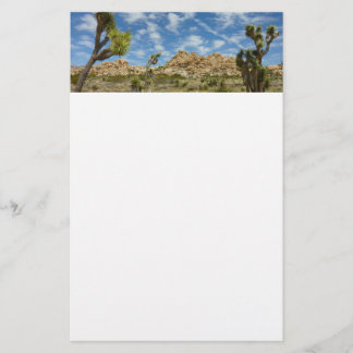 Joshua Trees and Blue Sky Desert Landscape Stationery
