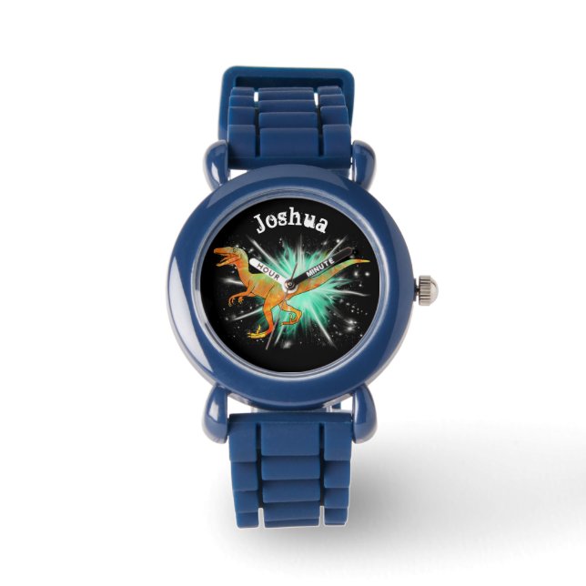 Joshua Velociraptor & Stars Jurassic Era Dinosaur Watch (Front)