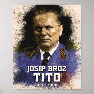 Josip Broz Tito 1892 - 1980 SFRJ Colour portrait Poster