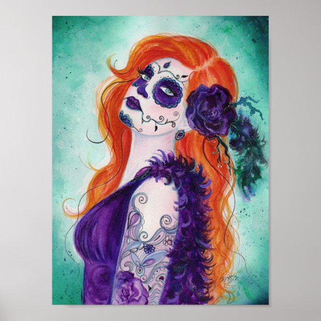 Joslyn Day of the dead poster print By Renee (Front)